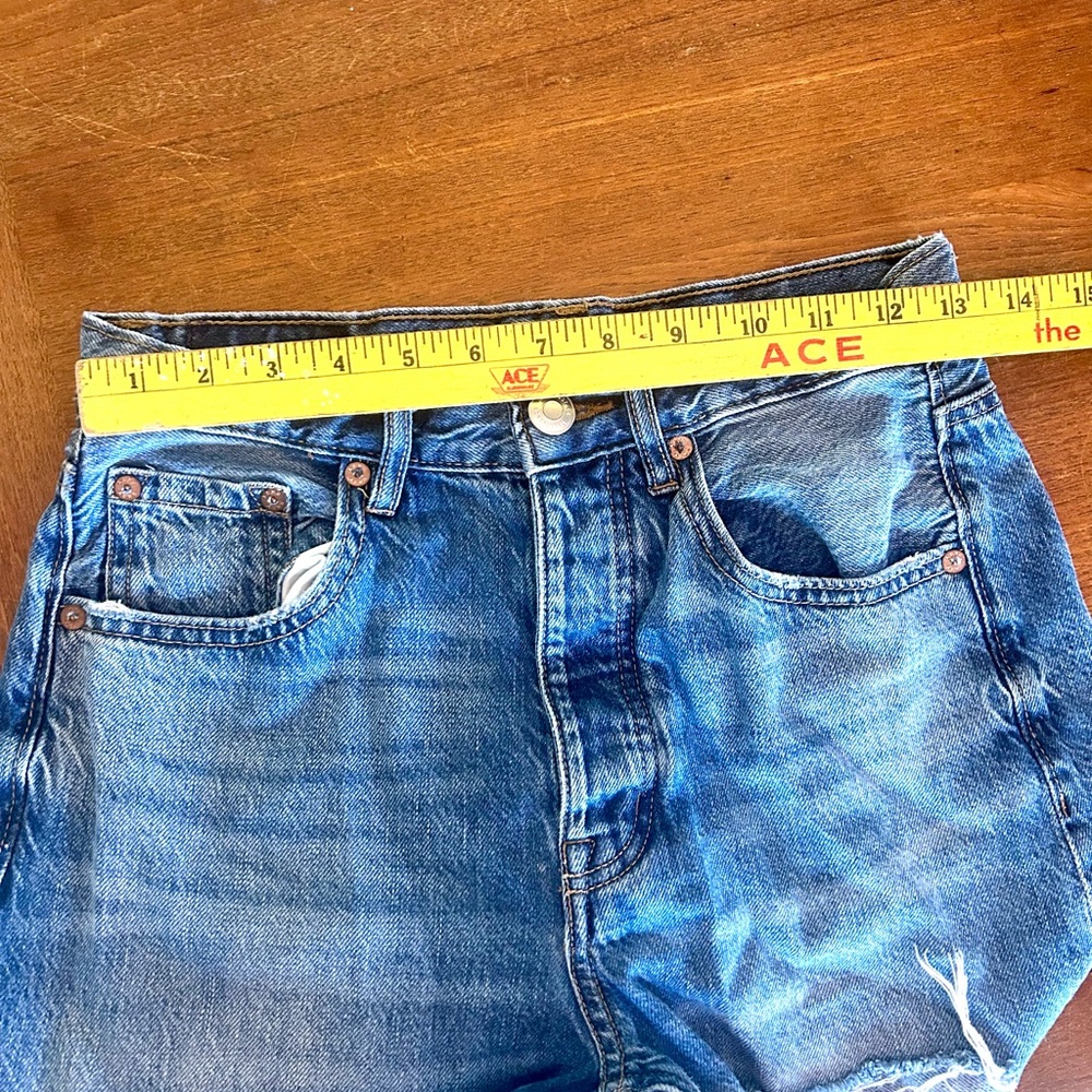 Aeropostale Women's Distressed 90’s Baggy Jeans - Size 4 Reg - Cotton Denim - Picture 7 of 8
